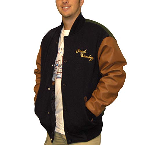 Image of My Party Shirt Gordon Bombay Ducks Varsity Jacket - Everyday Wear & Costume Coat 90s Hockey Movie Gift Embroidered Letterman