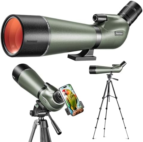 Clear Image 25-75x80 spotting scope with 80mm objective lens and BAK4 prisms