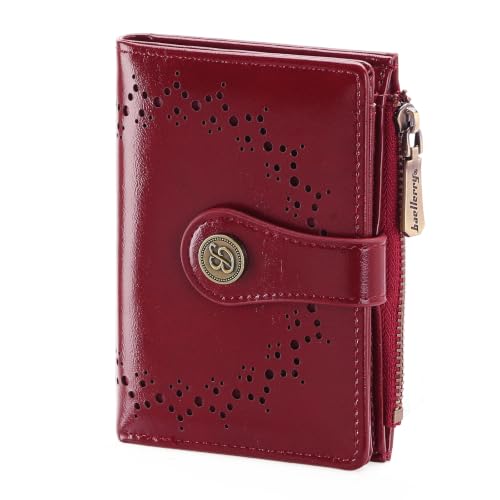 Image of Small Wallet for Women Bifold Credit Card Holder Compact Women Wallet with Zipper Coin Pocket