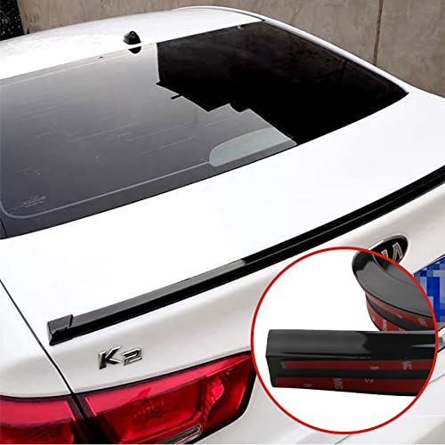 Timnas 1 Pc Car Rear Spoiler, Universal 4.9Ft/1.5M Car Trunk Spoiler Lip Kit, Car Exterior Rear Spoiler Trunk Spoiler Lip Kit Fits Most Cars (Bright Black) #TOP7