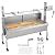 ZHAIUPON 176LBS Rotisserie Grill with Hooded Cover, 25W Motor BBQ Lamb Pig Grill Roaster Rotisserie, 47" Stainless Steel Charcoal Grills for Camping Outdoor Barbecue