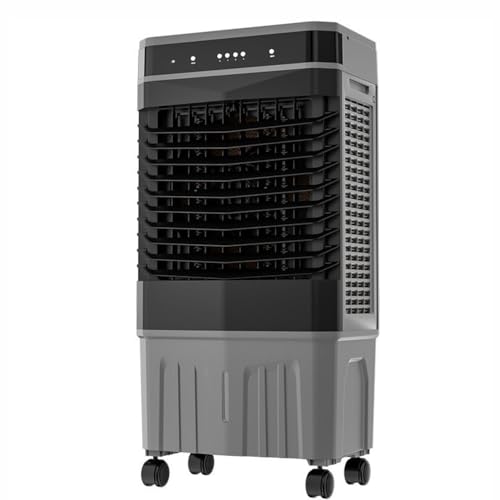 Aire acondicionado portátil evaporativo, con oscilación de 120°, no necesita manguera, unidad de refrigeración para habitación y oficina, con 3 velocidades y 3 modos, temporizador de 12 horas, tanque