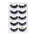 Produktbild YCX Falsche Wimpern, 5 Paare Lange Dick 3D Imitierte Wassermähne Wimpern Schwarz Lange Pure Handgemacht Zum Cosplayn Schwarz,Schwarz