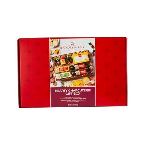 Hickory Farm Hearty Charcuterie Large Gift Box – Summer Sausages, Cheddar Blends, Mustard, and Crackers – Gourmet Gift for Any Occasion Cover