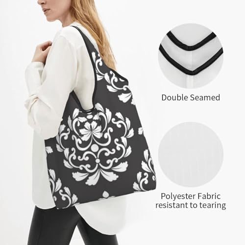 Sac de courses pliable réutilisable grand volume lot de 3 cabas résistants - 2
