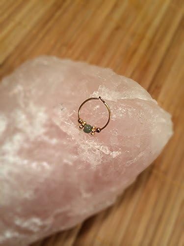 Jade. Gold. Nose Ring. Septum. Nose Hoop. handmade. Septum. Nose Stud. jewelry. Indian nose ring. Bohemian. gift. Boho.
