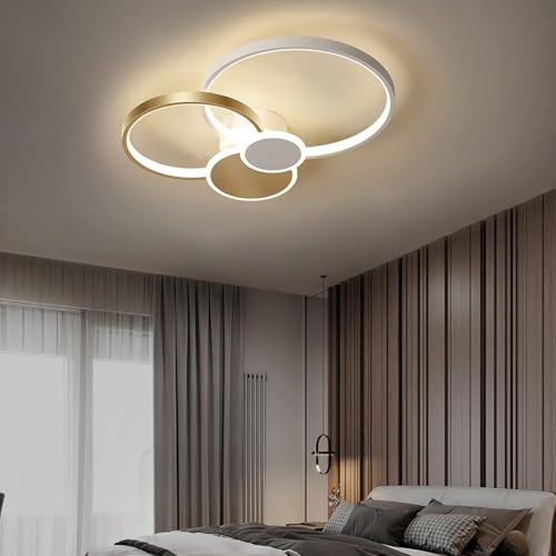 Plafonnier LED noir 100cm à intensité variable avec télécommande pour salon moderne