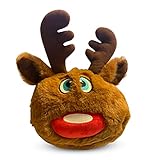 Gazoos Interactive Dog Toy (Rocky Reindeer), Motion Activated Bouncing Talking Pet Toy, Exercise and Entertainment for Dogs and Puppies