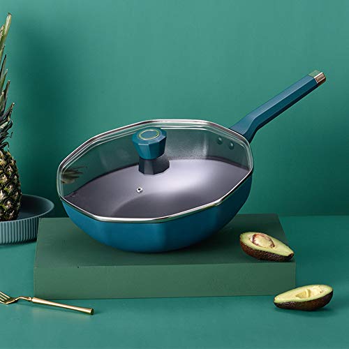 Olla de cocina, ollas y sartenes, ollas antiadherentes de aluminio fundido a presión, juegos de utensilios de cocina de inducción multifuncionales con tapa de vidrio y asas de baquelita, 3 piezas (3