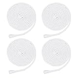 OLYCRAFT Cordón de repuesto blanco de 10 m, cordón de nailon brasileño Jiu Jitsu de 6 mm para pantalones de artes marciales, pantalones de chándal sudaderas con capucha, mantenimiento de ropa