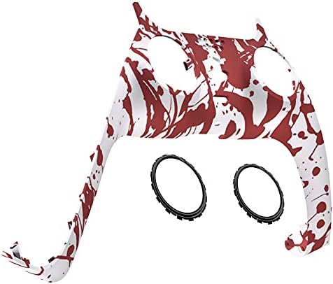 eXtremeRate Graphite Carbon Fiber Pattern Decorative Trim Shell Compatible with ps5 Controller, DIY Replacement Clip Shell, Custom Plates Cover Compatible with ps5 Controller with Accent Rings