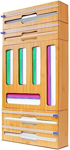 9 IN 1 Bamboo Storage Bag Organizer for …