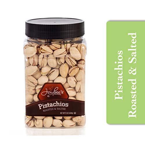 Pistachios In Shell Dry Roasted Salted by Jaybee's Nuts - (15 oz) - Great Source of Protein, Fiber, Antioxidants - Gluten-free, Keto, Vegan, Paleo Friendly - Heart Healthy Snack - Kosher Certified