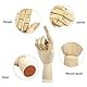 Tagtight 2 Stück Gelenkig Gliederhand Linke Rechte Hand Gliederpuppe Modell, Art Hand Mannequin, Gliederhand Holzhand Zeichenpuppe für Skizzen, Malerei und Anatomie-Studium