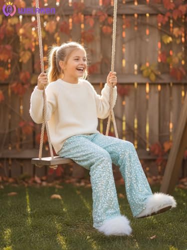 Image of WELAKEN Sequin Casual Pants for Girls with Lining Kids & Little Girl's Sparkling Trousers
