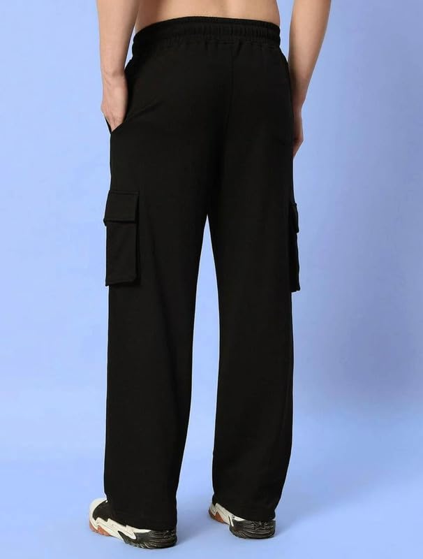 Image of Imsa Moda Light Fit Straight Fit Cargo Track Pant for Men | Lower for Men | Gym Trackpants