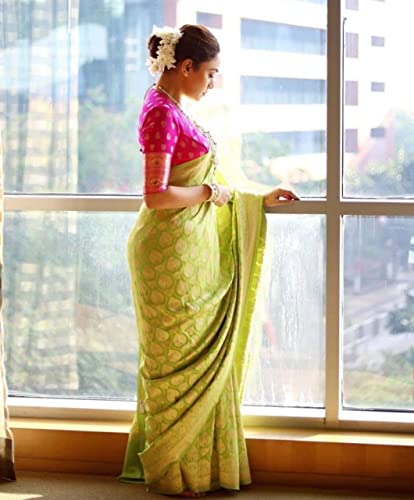 Image of Avantika Fashion Women's Kanjivaram Soft Silk Saree With Blouse Piece
