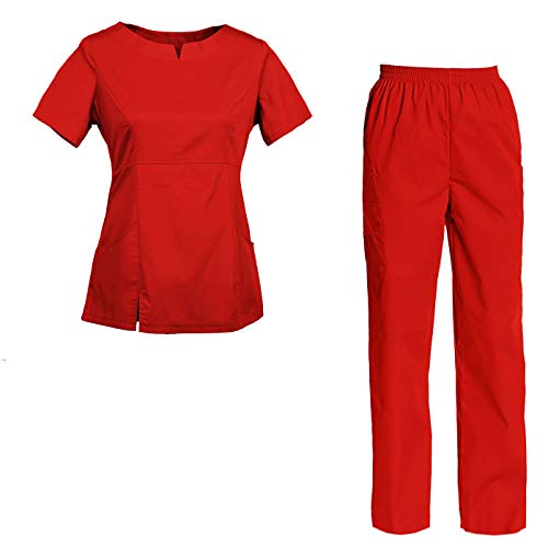 TAILOR'S Women's Scrubs Set Scrub Top and Pants Scrubs Set