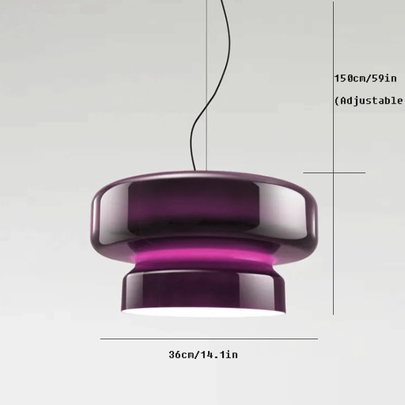 Lámpara colgante de cristal transparente con luz LED de tres colores para iluminar la cocina 6