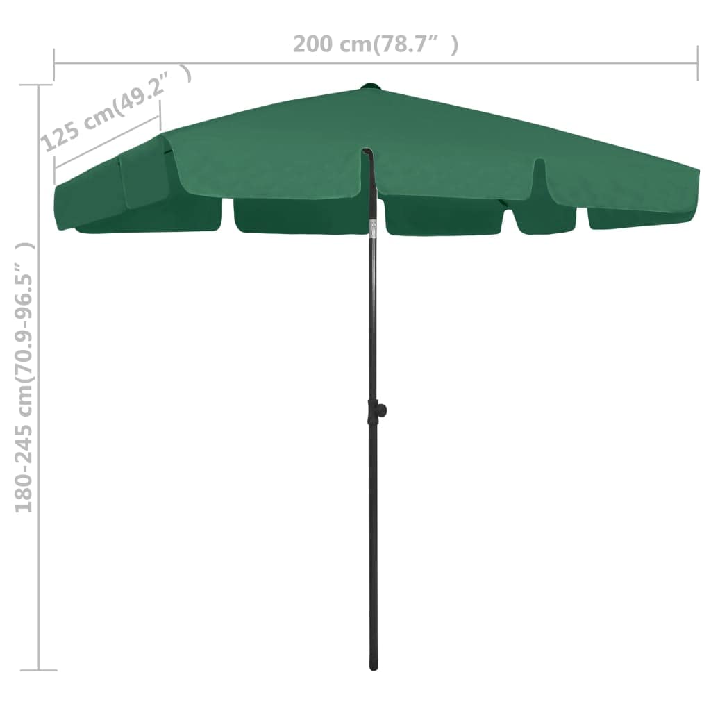 Strandschirm Sandgelb 180x Polyester UV-beständig neigbar mit Kippmechanismus wetterfest für Garten Balkon Terrasse Strand Outdoor als Sonnenschutz