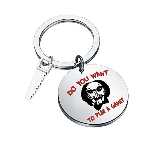Llavero de Saw Jigsaw Killer de metal tamaño L coleccionable para fans