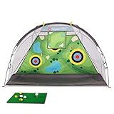 Superrella Golf Hitting Net Training Aids for Backyard Indoor Outdoor Practice Driving Chipping Swing