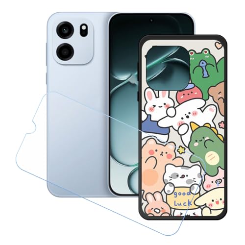 BMPNLSZ �K�p OnePlus Turbo 6V�p+HD�����K���X�ɓK�����ėpTPU�P�[�X�A�V���J�Q���P�[�X�o���p�[�ی�o�b�N�P�[�X-OnePlus Turbo 6V�p�ɓK����9�d�x�X�N���C�u�h�~�X�N���[���v���e�N�^(6,78") - LH72