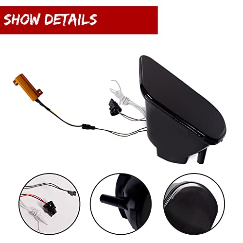 Kenrtir Smoked Lens Switchback White/Amber Drl Led Turn Signal Lamp Replacement Compatible With 1998-2002 Pontiac Firebird Trans Am Front Corner Side Marker Parking Lights Assembly #TOP3