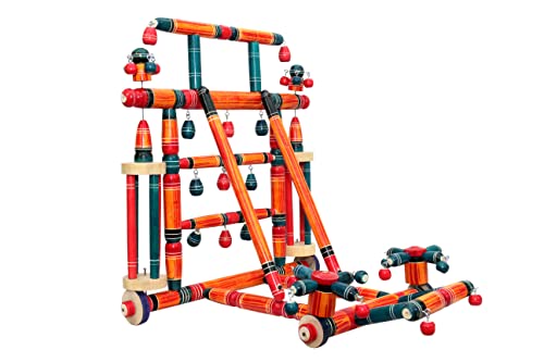 Image of Viraj Handcraft Wooden Toys Wooden Activity Walker Multicolor for Baby Top Variant