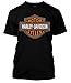 Harley-Davidson Men's Orange Bar & Shield Black T-Shirt 30290591 (XL)