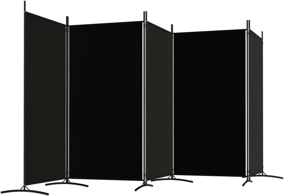 Folded vidaXL 5-Panel Room Divider for compact storage