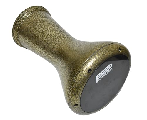 Gawharet El Fan Metal Drum Darbuka doumbek 17/17.5 inch with free PowerBeat head skin (Gold & Black PowerBeat)