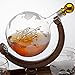Godinger Whiskey Decanter Ship Globe Set with 2 World Whisky Glasses - for Liquor, Scotch, Bourbon, Vodka - 850ml