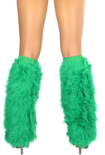 Image of ToBeInStyle Women's Faux Vibrant Fur Retro Daring 60' Inspired Ravewear Knee High Leg Warmers
