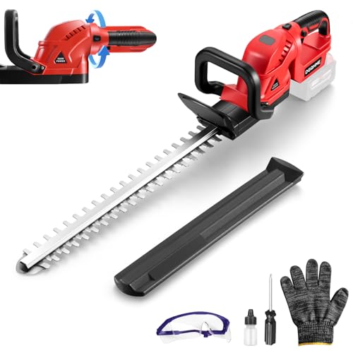 Image of Cordless Hedge Trimmer with Rotatable Handle for MWK M18 18v Battery,20'' Brushless Motor Trimmers Battery Powered, Electric Hedge Trimmer Cordless Bush Trimmers (Battery Not Included)