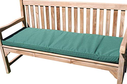 Garden Market Place Furniture Cushion for 3 Seater Garden Bench Green, 95 X 45 X 35