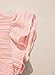 blibean Girls Summer Shirts Kid Ruffled Short Sleeve Tops Big Girl Casual Dress Textured Tee Shirt Fashion Solid Color Basic Blouse Clothes Size 14 15 16 Year Old Pink
