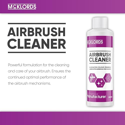 McKLords - Airbrush Cleaning Solution | Acrylic Paint Cleaner for Airbrushing and Restoration - 250ml - Image 4