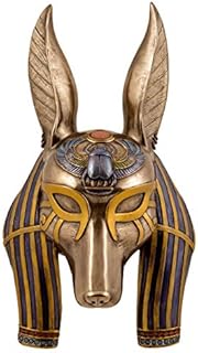 Veronese Mask Egyptian God Anubis 29 cm Wall Decoration Egyptian Pharaoh Figure Bronzed