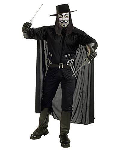 Rubie's V for Vendetta Complete Costume, Black, Standard