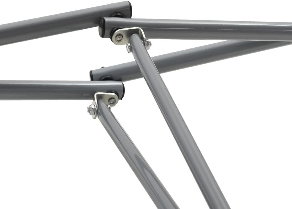 Close-up of the hammock stand's hinged joint