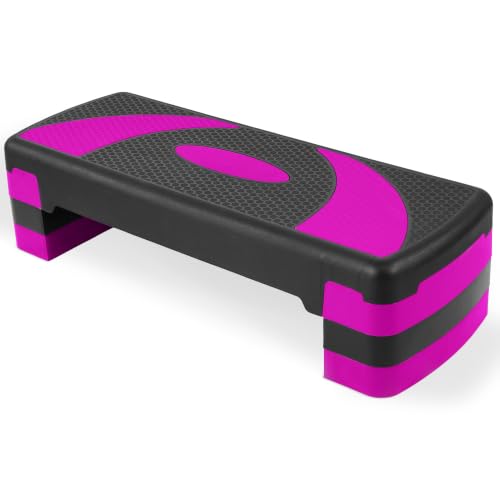 BalanceFrom 31-inch Aerobic Step Platform Trainer with 3 Adjustable Risers