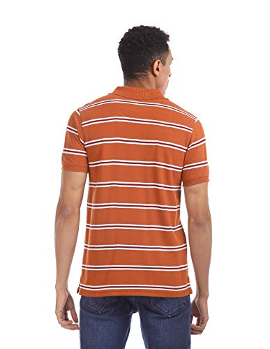 Image of Ruggers Men's Striped Slim fit T-Shirt (281531683 Rust S HS