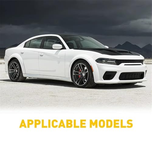 Pegatinas para columnas de Dodge Charger 2011-2021, look deportivo negro brillante 5