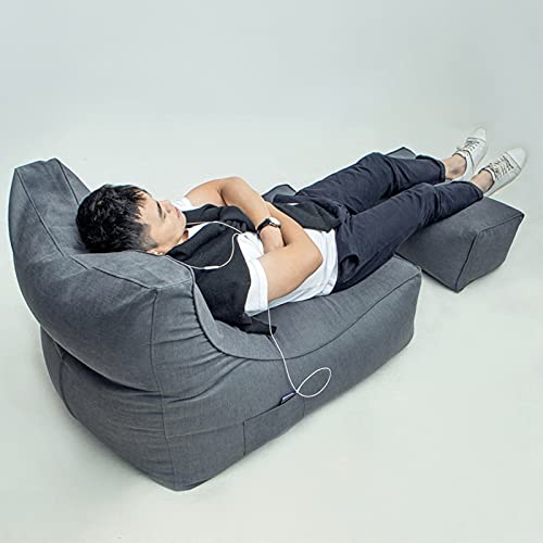 DTLEO Funda de Puff Funda de Bean Bag Escabel para Adultos y Niños, Puf Gigante de Tela, Puf de Salón (Sin Relleno), Puf de Salón para Sofá, Silla o Tumbona,Light Coffee - imagen 6