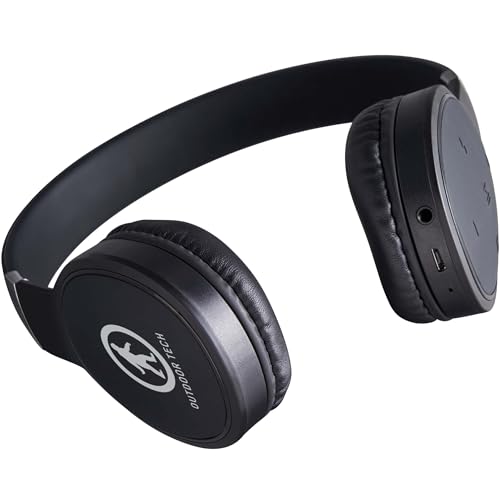 Outdoor Tech - Komodo Over-The-Ear Bluetooth Headphones, Black - Wired and Wireless, Touch Controls for Music, Microphone, and Answering Phone Calls - Image 4
