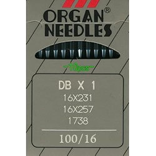 Organ DB X 1 Industrial Needles 16X257 Size 100/16 (10pk)
