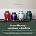 Eternal Harmony Large Urn for Ashes, Adult Male & Female Cremation Urn for Human Ashes with Elegant Finishes, Secure Seal & Velvet Bag, Funeral Vase for Men & Women Up to 200 lbs (White Pearl)