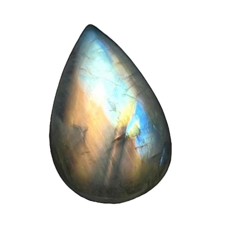 Pierre de lune naturelle arc-en-ciel en poire 30x19mm pour la création de bijoux DIY