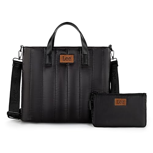 Montana West x Lee Puffer Tote Bag Lightweight Crossbody Bags for Women with Clutch